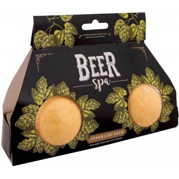 Bohemia Gifts Beer Spa foaming bath balls 2 x 100 g,Bohemia Gifts Beer Spa pěnivá koule do koupele 2 x 100 g,Beer Spa