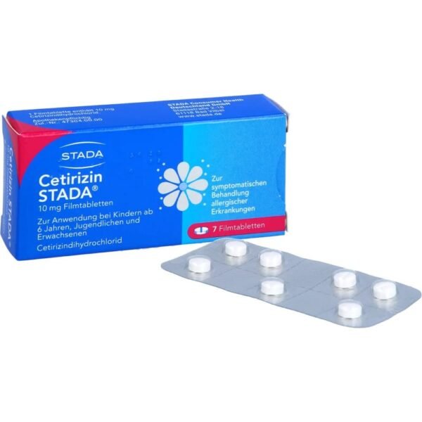CETIRIZIN STADA 10 mg allergy tablets – 7-count pack for hay fever & hives relief