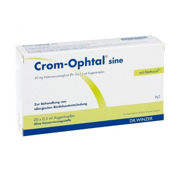 CROM-OPHTAL Sine Eye Drops EDB, 20×0.5 ml – preservative-free allergy relief for red, itchy eyes