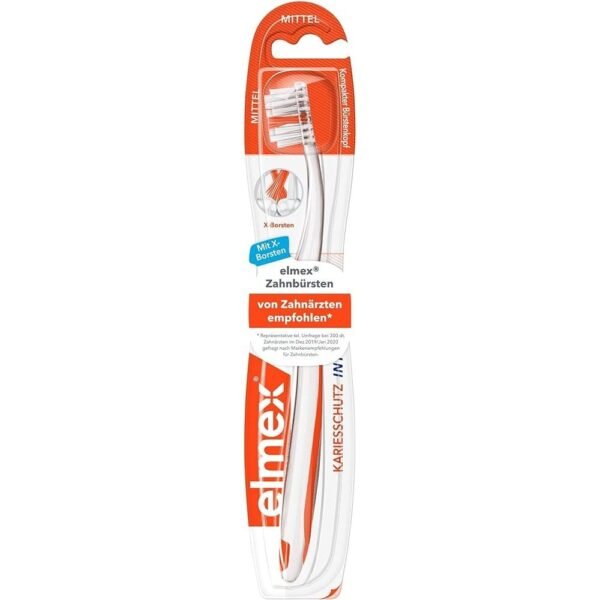ELMEX Interx caries protection short head toothbrush medium, 1 pcs