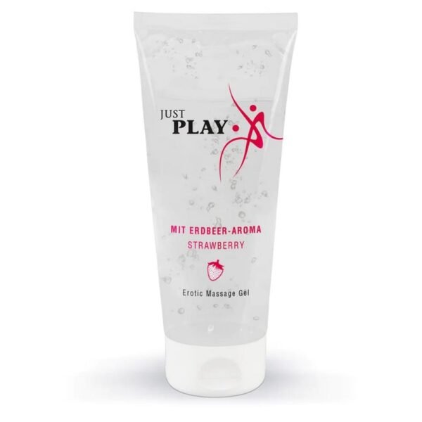 JUST PLAY Massage Gel Strawberry, 200 ml