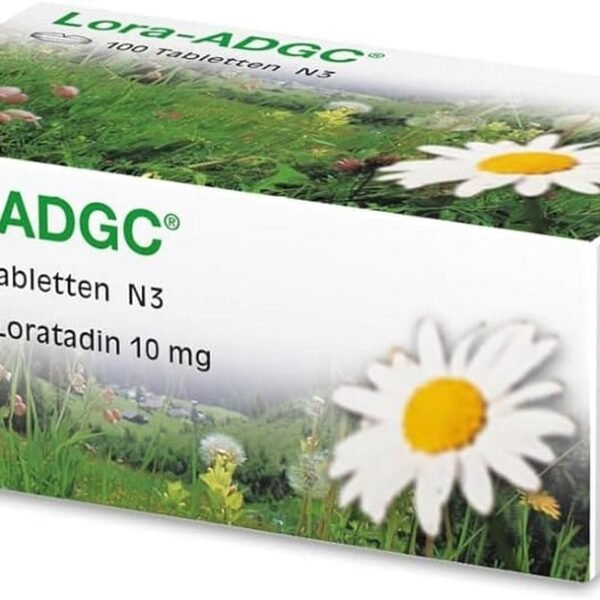 100-count bottle of LORA ADGC digestive support tablets with probiotics and enzymes