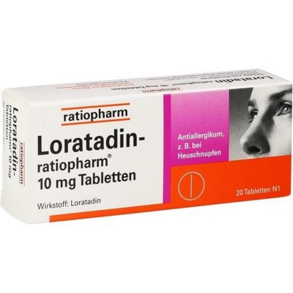 Loratadin-ratiopharm 10mg allergy relief tablets (20 count)