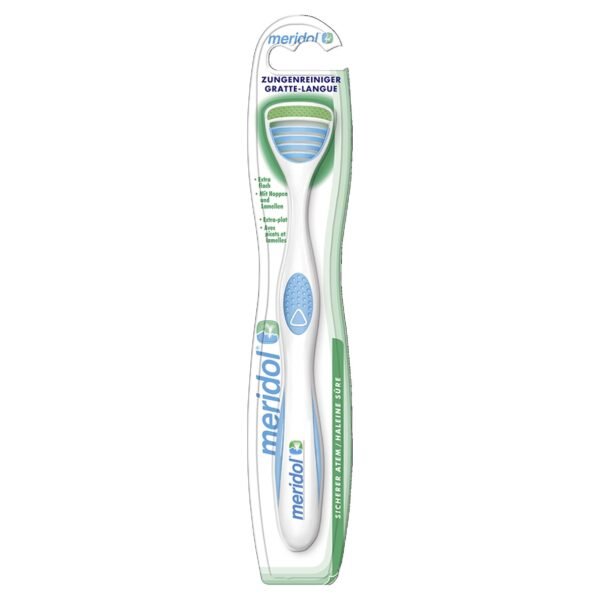 MERIDOL safer breath tongue cleaner extra flat, 1 pcs