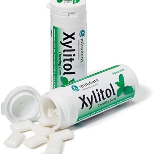 MIRADENT Xylitol Chewing Gum Spearmint, 30 pcs