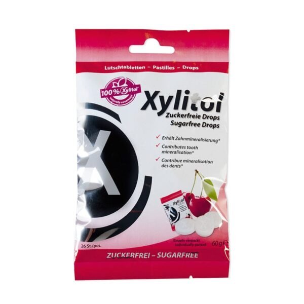 MIRADENT Xylitol drops sugar -free cherry, 60 g