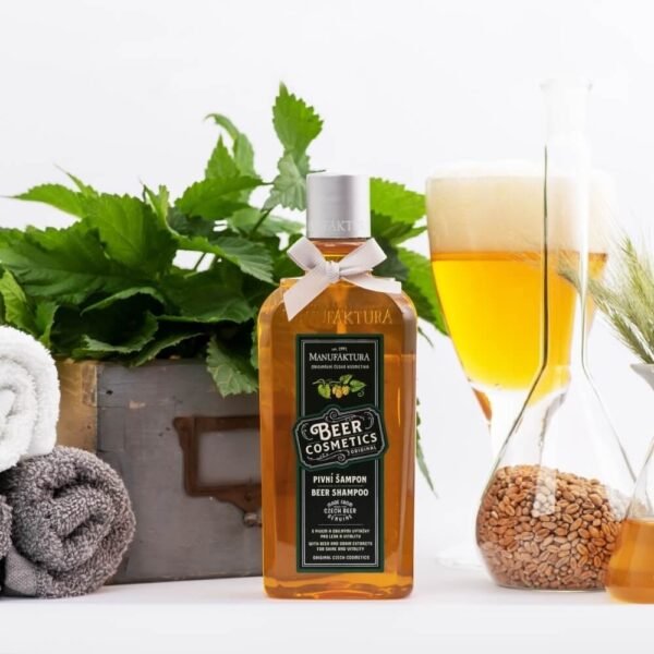 Original beer shampoo Shine & Vitality with cereal extracts,Originální pivní šampon Shine & Vitality s výtažky z obilnin,Manufaktura