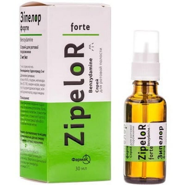 Zipelor Forte spray for mouth. cavities 3 mg/ml vial. 30 ml