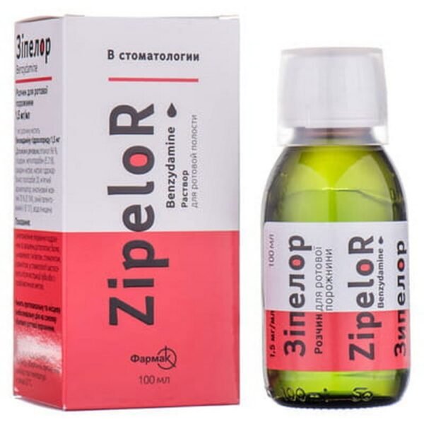 Zipelor solution for mouths. cavities 1.5 mg/ml vial. 100 ml