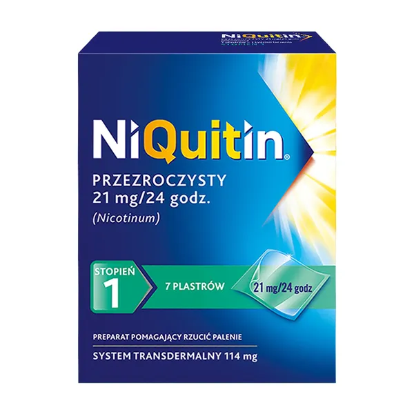 Niquitin 21mg Transdermal Patches 24h (7pcs),Niquitin 21mg Cerotti Transdermici 24h (7pz)