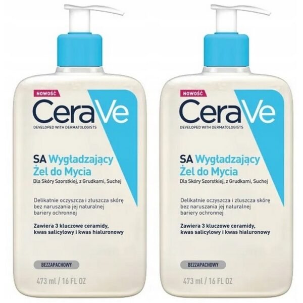 L'Oreal,2× CeraVe 473 ml smoothing cleansing gel,2× CeraVe 473 ml wygładzający żel do mycia