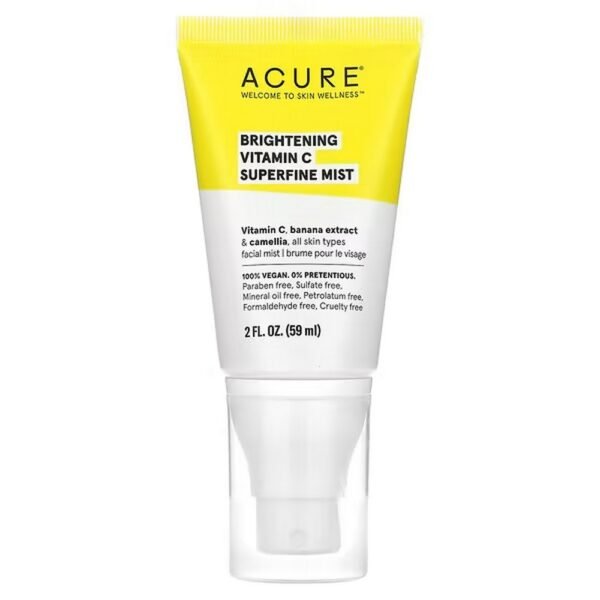 ACURE, Vitamin C Brightening Ultra Fine Mist, 2 fl oz (59 ml),ACURE, Осветляющий сверхтонкий спрей с витамином C, 59 мл (2 жидк. Унции)
