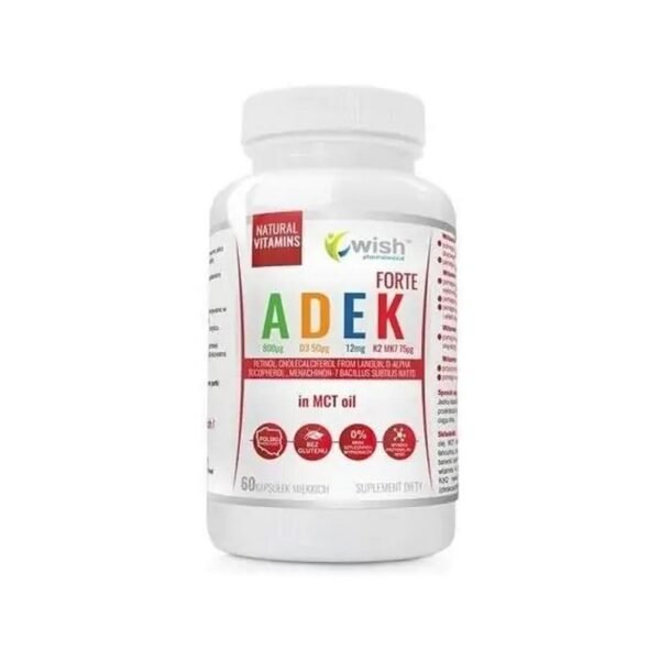 Adek Forte A D3 E K2-MK-7 in Mct oil 60 caps.
