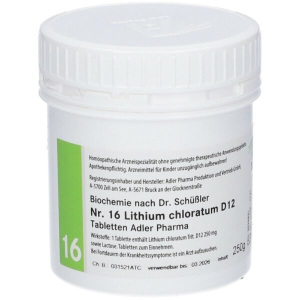 Adler Schüßler Salt No. 16 tablets, 250g