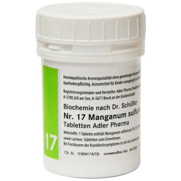 Adler Schüßler Salt No. 17 Magnesium sulfuricum D12 chewable tablets, 100g