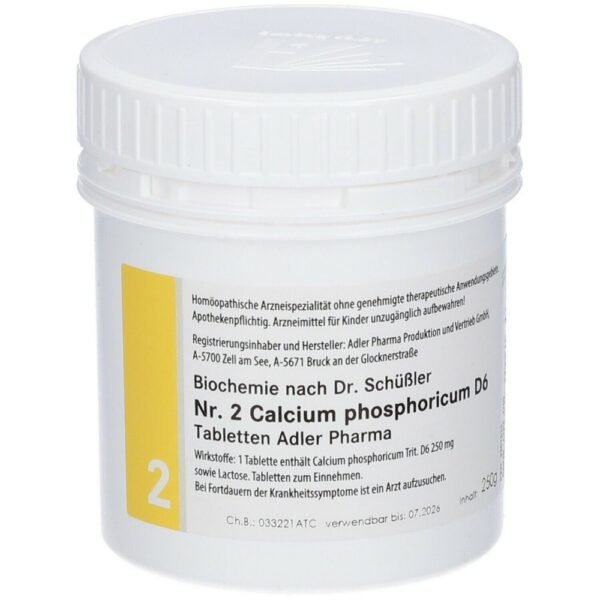 Adler Schüßler Salt No. 2 Calcium phosphoricum tablets, 500g