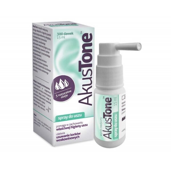 AFLOFARM Farmacja Polska Sp. z o. o.,Akustone ear spray 15ml,Akustone spray do uszu 15ml