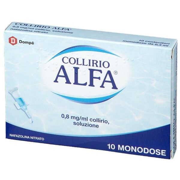 Alfa eye drops 10 single-dose containers 0.3ml,Collirio Alfa 10 Contenitori Monodose 0,3ml,BRACCO SPA DIV.