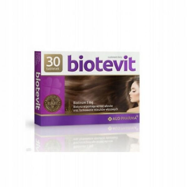 Alg Pharma,Biotevit Gold dietary supplement biotin, 30 pcs,Biotevit Gold suplement diety biotyna, 30 szt.
