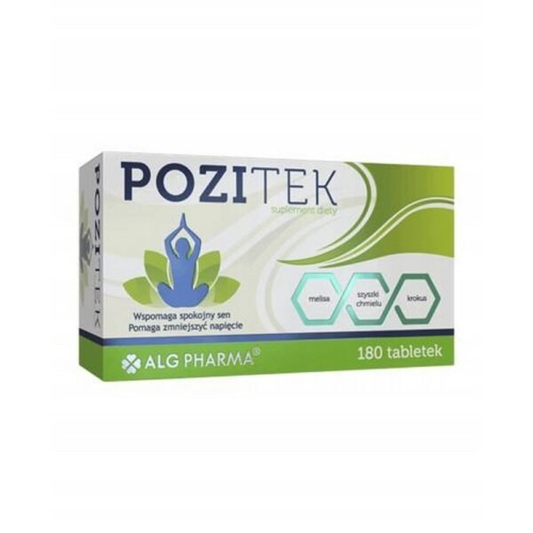 Alg Pharma,POZITEK 180 calms down and makes it easier to fall asleep,POZITEK 180 uspokaja i ułatwia zasypianie