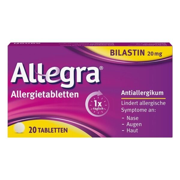 Allegra - fast for hay fever & year-round allergies (20 pcs),Allegra - schnell bei Heuschnupfen & ganzjährigen Allergien (20 stk)