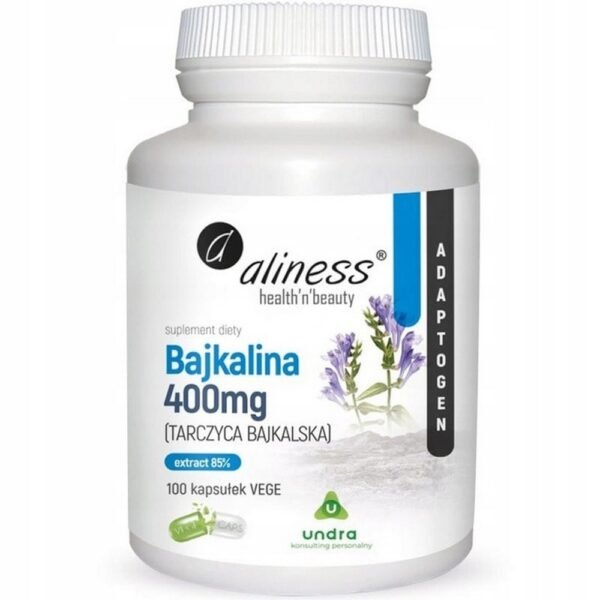 Aliness,ALYNESS Baikalina 400 mg 100 caps BAIKALIN THYROID EXTRACT 85% JOINTS,ALYNESS Baikalina 400 mg 100 kaps. Bajkalinowy ekstrakt z tarczycy 85% STAWY