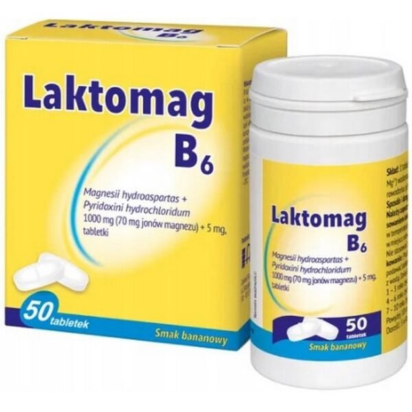 Amara Laktomag B6 banana drug 50 tablets