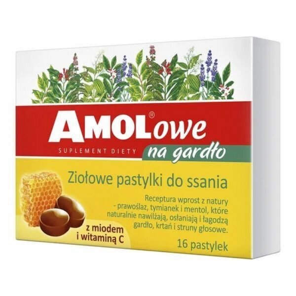 AMOLA FOR THROAT with honey and vitamin C 16 lozenges