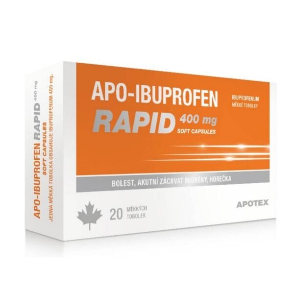 Apo-Ibuprofen Rapid 400 mg soft capsules cps.mol. 20 x 400 mg