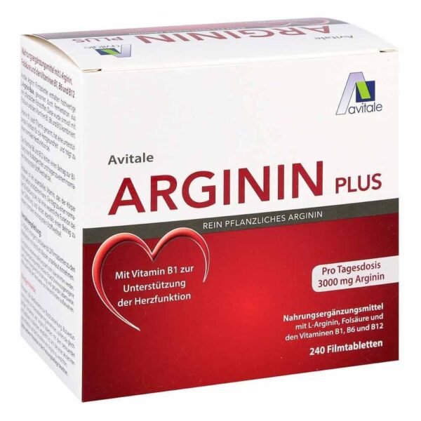 Arginine plus vitamin B1+b6+b12+folic acid film-coated tablets (240 pcs),Arginin plus Vitamin B1+b6+b12+folsäure Filmtabletten (240 stk
