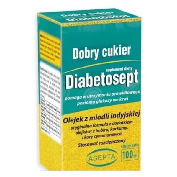 Asepta Diabetosept Good Sugar Neem Oil Liquid 100ml,Asepta Diabetosept Good Sugar Olejek z Neem w płynie 100ml