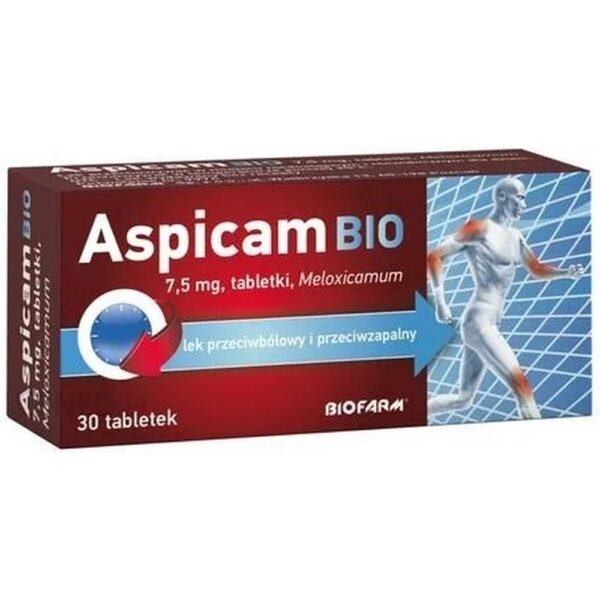Biofarm Sp. z o.o.,ASPICAM BIO Anti-inflammatory tablets 7.5 mg 30 tablets.,ASPICAM BIO Tabletki o działaniu przeciwzapalnym 7,5 mg 30 tabl.