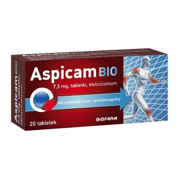 Biofarm Sp. z o.o.,Aspicam Bio (Aspicam) tablets 7.5mg 20 tablets,Aspicam Bio (Aspicam) tabl. 7,5mg 20tabl.