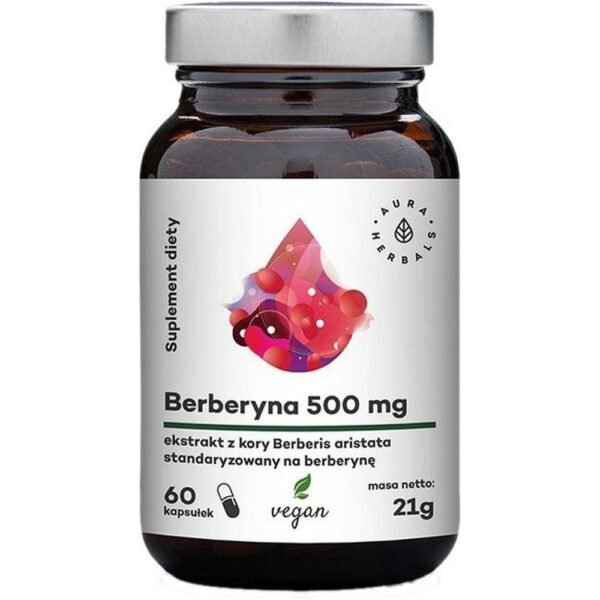 Aura Herbals Berberine 60 caps.,Aura Herbals Berberyna 60 kaps.