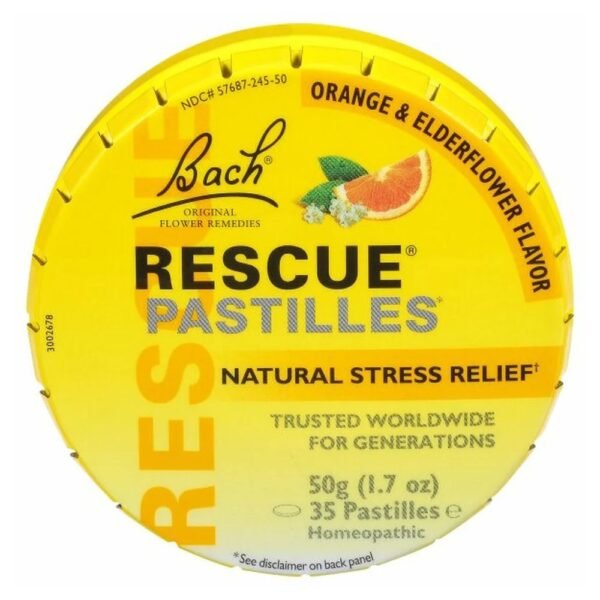 BACH ORIGINAL Rescue pastilles Schw.Johannisb 50 g,  Rescue Pastillen Schw.Johannisb.50g
