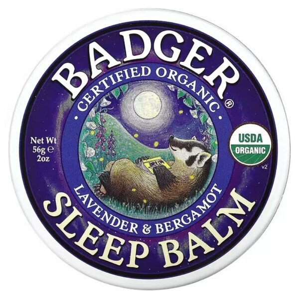 Badger Company, Organic Sleep Balm, Lavender and Bergamot, 2 oz (56 g),Badger Company, Bio-Schlafbalsam, Lavendel und Bergamotte, 56 g (2 oz.)