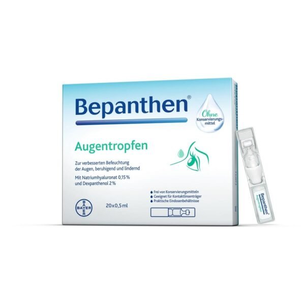 Bepanthen eye drops, 20 ml (40 x 0.5ml),Bepanthen Augentropfen, 20ml (40x 0.5ml)