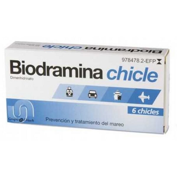 Biodramina 20 MG 6 Chewing Gums