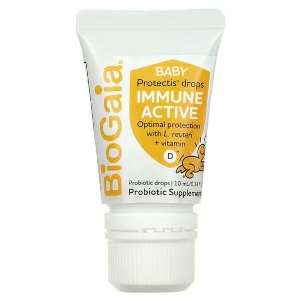 BioGaia, Baby Protectis Drops, Immunoactive, 0-36 Months, 600 IU, 10 ml (0.34 fl. oz.),BioGaia, Baby Protectis капли, для иммунитета, 0–36 месяцев, 600 МЕ, 10 мл (0,34 жидк. Унции)