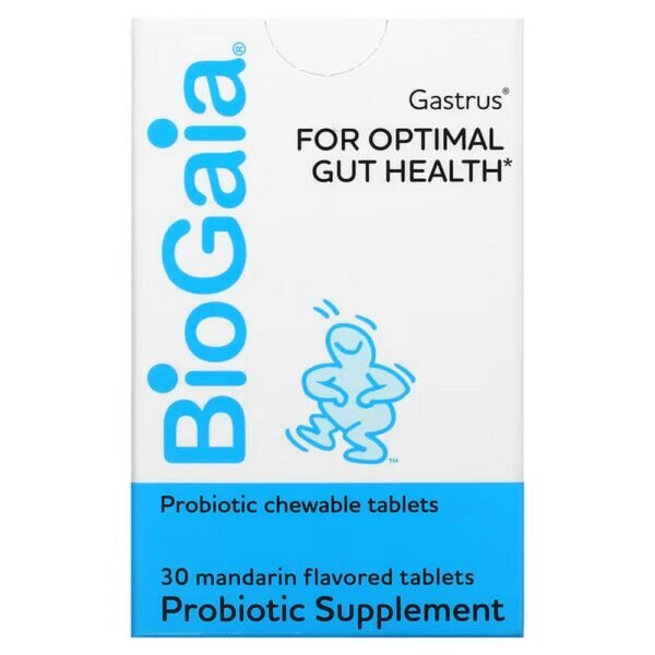 BioGaia, Gastrus, Optimal Gut Health, Tangerine Flavor, 30 Tablets,BioGaia, Gastrus, для оптимального здоровья кишечника, вкус мандарина, 30 таблеток