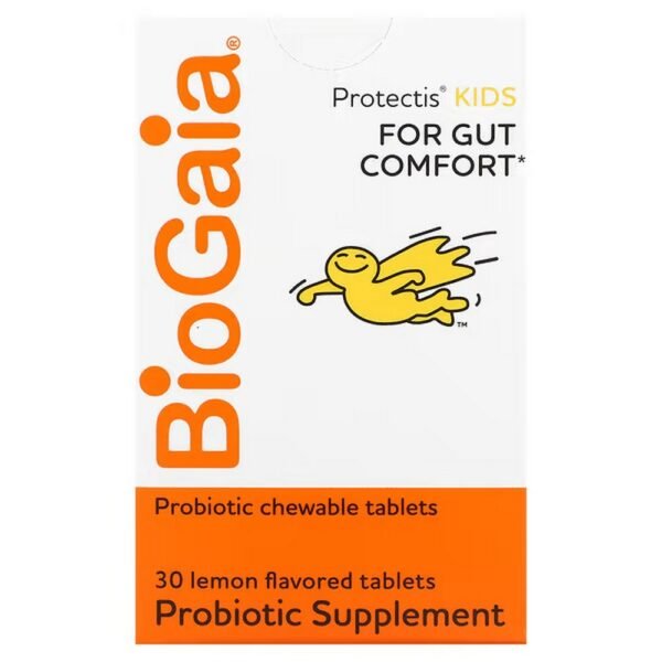 BioGaia, Protectis Kids, Probiotic Supplement, supplement with probiotics, lemon, 30 tablets,BioGaia, Protectis Kids, добавка с пробиотиками, лимон, 30 таблеток