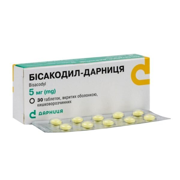 Bisacodyl-Darnitsa tablet. p/o enteric-sol. 0.005 g contour cells pack, in a pack, 30