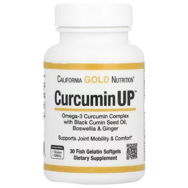 California Gold Nutrition, CurcuminUP, Omega-3 Curcumin Complex, 30 Fish Gelatin Capsules,California Gold Nutrition, CurcuminUP, комплекс с омега-3 и куркумином, 30 капсул из рыбьего желатина
