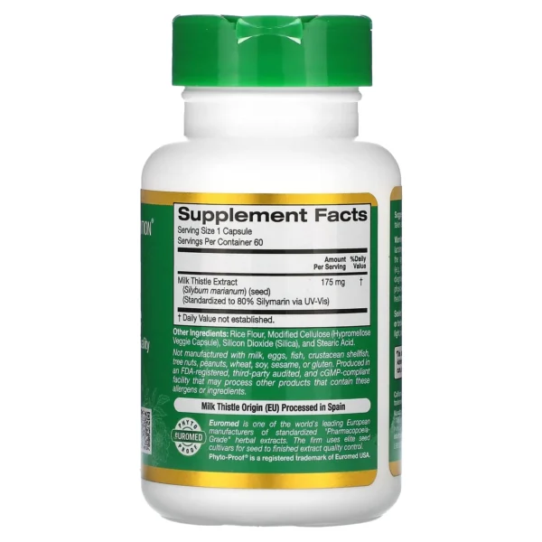 California Gold Nutrition, Milk Thistle Extract, EuroHerbs,  175 mg, 60 Vegetarian Capsules,California Gold Nutrition,EuroHerbs, Mariendistelextrakt, 175 mg, 60 vegetarische Kapseln