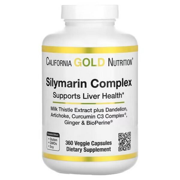 California Gold Nutrition, Silymarin Complex, Milk Thistle Extract and Dandelion,  360 Vegetarian Capsules,California Gold Nutrition, Silymarin-Komplex, Mariendistelextrakt und Löwenzahn, 360 vegetarische Kapseln