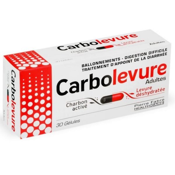 Carbolevure ADULT digestion difficult 30 CAPSULES,Carbolevure ADULTE digestion difficile 30 CAPSULES