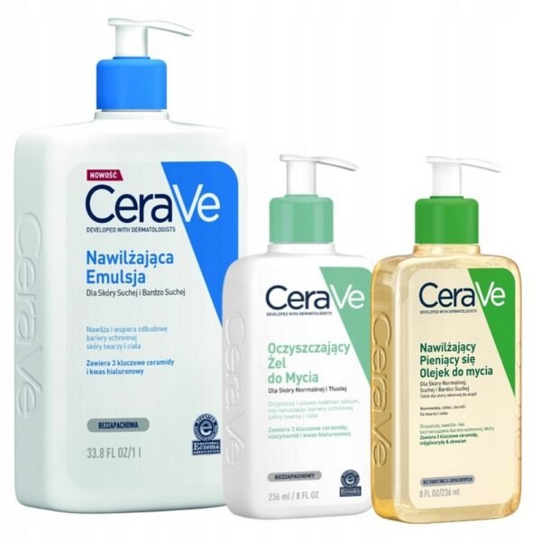 L'Oreal,CeraVe cleansing gel 236ml + cleansing oil,CeraVe oczyszczający żel 236ml + Olejek do mycia