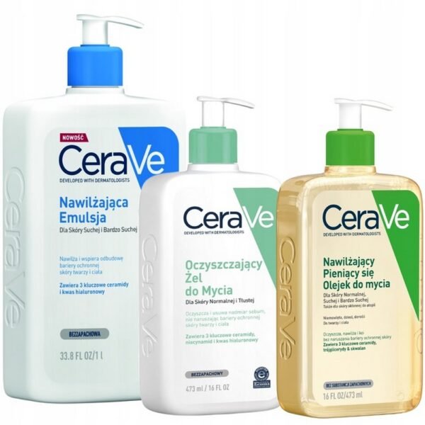 L'Oreal,CeraVe cleansing gel 473ml + cleansing oil,CeraVe oczyszczający żel 473ml + Olejek do mycia
