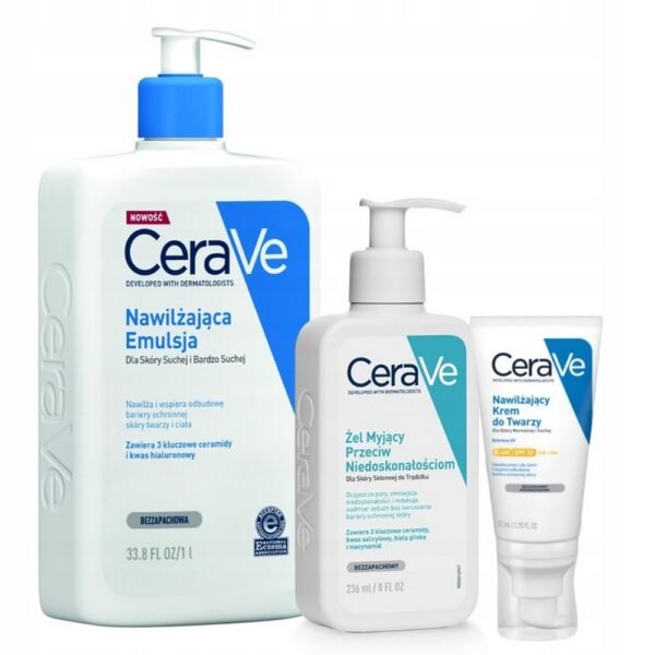 L'Oreal,CeraVe Cleansing Gel + Moisturizing Cream SPF 30,CeraVe Żel Myjący + Krem Nawilżający SPF 30