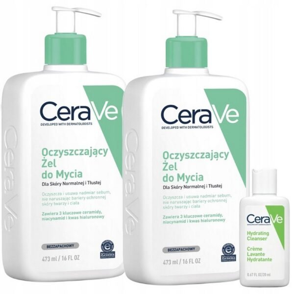 L'Oreal,CERAVE Cleansing Set Washing Gel + gift,CERAVE Zestaw Oczyszczający Żel do Mycia + prezent
